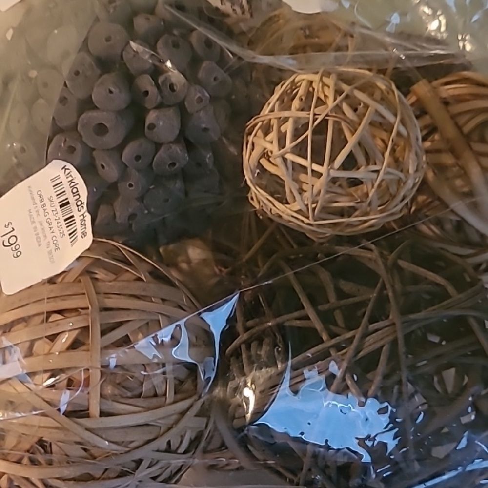 Natural Decorative Rattan Balls Set - Picture 7 of 10